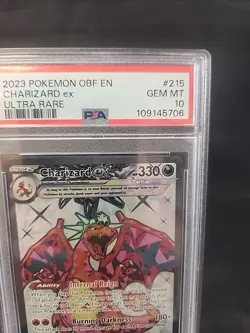 2023 POKEMON OBF EN-OBSIDIAN FLAMES ULTRA RARE #215 CHARIZARD EX PSA 10 - Image 3