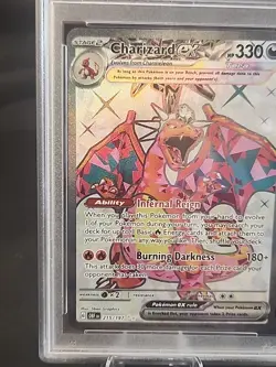 2023 POKEMON OBF EN-OBSIDIAN FLAMES ULTRA RARE #215 CHARIZARD EX PSA 10 - Image 4