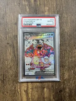 PSA 10 CHARIZARD EX 215/197 OBF EN-OBSIDIAN FLAMES ULTRA RARE 2023 POKEMON - Image 1