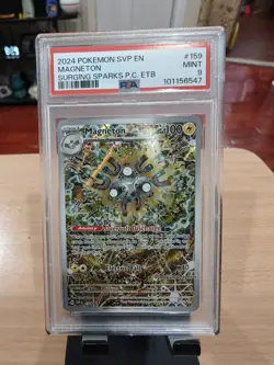 PSA 9 - Magneton #159 - Pokemon Center Stamped Surging Sparks ETB Promo - 2024 - Image 1
