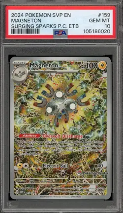 Pokemon Center Stamp Promo Magneton Surging Sparks ETB SVP EN 159 PSA 10 - Image 1