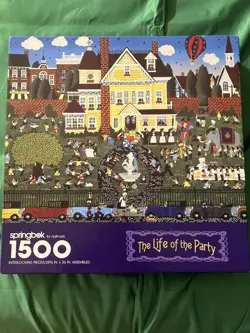 THE LIFE OF THE PARTY 1500 piece puzzle SPRINGBOK Hallmark NEW factory sealed - Image 1