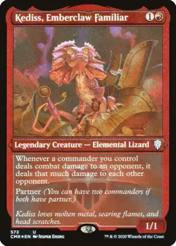 1 x FOIL ETCHED Kediss, Emberclaw Familiar (573) | NM Commander Legends - Image 1
