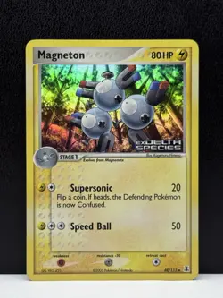 Magneton 48/113 EX Delta Species Reverse Holo Stamped Pokemon Card TCG - Image 1