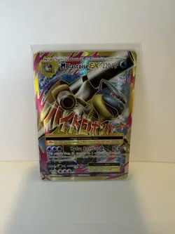 Pokemon Mega M Blastoise EX Full Art Ultra Rare Holo Card 102/108 XY Evolutions - Image 1