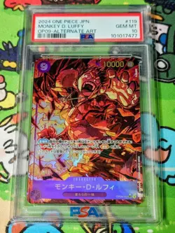 PSA10 Monkey D. Luffy (Alt Art) OP09-119 SEC Emperors in the New World ONE PIECE - Image 1