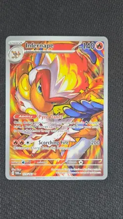 NM Pokemon TCG Infernape Card Twilight Masquerade Illustration Rare 173/167 - Image 1