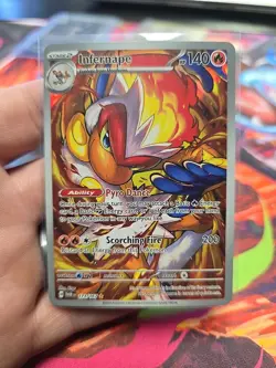 Pokemon TCG Infernape Card Twilight Masquerade Illustration Rare 173/167 - Image 1