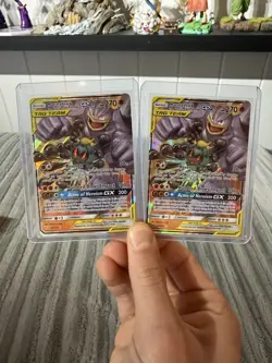 Pokemon TCG Marshadow & Machamp GX Holo Card 82/214 Sm-Unbroken Bonds X2 Mint - Image 1
