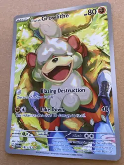 Pokemon TCG - S&V - Twilight Masquerade - Hisuian Growlithe 181/167 - IR - NM - Image 2