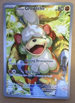 Pokemon TCG - S&V - Twilight Masquerade - Hisuian Growlithe 181/167 - IR - NM - Image 4