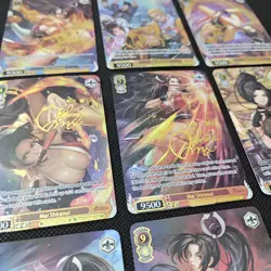 9×The King Of Fighters Shiranui Mai Doujin Card KOF Goddess Waifu Custom Holo - Image 3