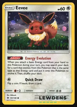 Eevee - 101/149 - Cosmos Holo Promo - Sun & Moon Base Set - Pokemon Card - 1 - Image 1