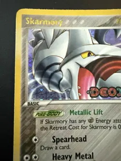 Pokemon TCG EX Deoxys Skarmory 26/107 Stamped Reverse Holo Card NM - Image 4
