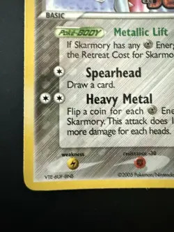 Pokemon TCG EX Deoxys Skarmory 26/107 Stamped Reverse Holo Card NM - Image 5