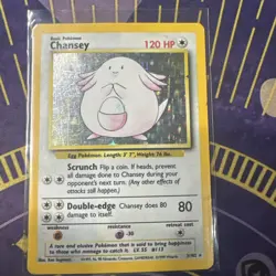 Chansey 3/102 Holo 1999 WOTC Pokemon TCG Base Set Unlimited Rare Card - Image 1