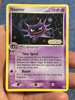 Haunter 35/92 Legend Maker Reverse Holo Miscut Error Pokemon Card NM - Image 1