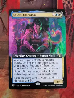 MTG Card : Satoru Umezawa (Kamigawa: Neon Dynasty ) EXTENDED ART - Image 1