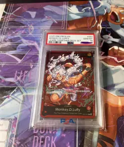GEM MINT PSA 10 - Monkey D Luffy ST21-001 Learn Together One Piece Card English - Image 1
