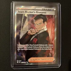 Pokemon Card Team Rocket's Giovanni 225/182 Destined Rivals Ultra Rare - NM - Image 1