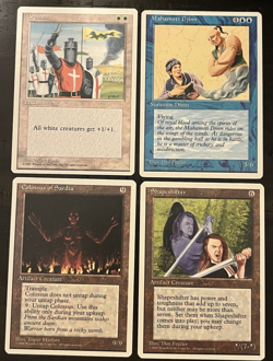 1995 Magic The Gathering Fourth Ed. Lot of 4 Cards MP-NM Cruisade, Mahamoti +2 - Image 1