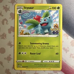 Ivysaur 002/078 Pokemon GO Non Holo Pokemon Card Free Shipping! - Image 1