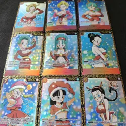 9×Dragon Ball Doujin Card Christmas Series New Goddess Stroy Waifu Custom Holo - Image 4