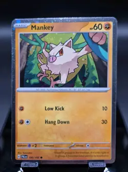 Mankey 106/193 Holo Cosmos Galaxy Rare S&V Paldea Evolved Pokemon Promo Card - Image 1