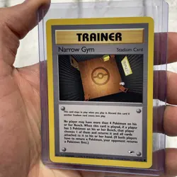 Pokemon Gym Heroes Narrow Gym 124/132 Vintage Common Trainer Card Nintendo NM - Image 2