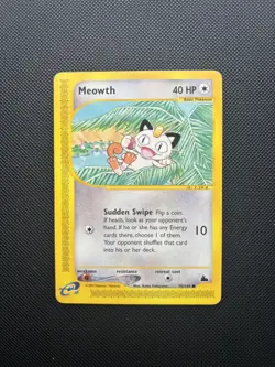 Pokemon Card Skyridge Meowth 78/144 E Series Pokemon TCG - Image 1
