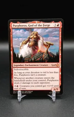Custom Game Card-Purphoros, God of the Forge-LP Condition - Image 1