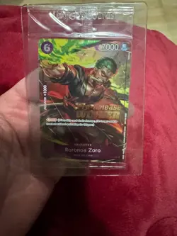 One Piece Roronoa Zoro OP-06 Pre-Release Winner Promo Card P-045 English - Image 1