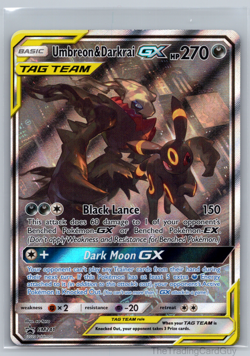 Umbreon & Darkrai GX SM241 Sun & Moon Full Art Black Star Promo Pokemon Card NM - Image 1