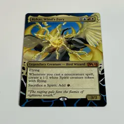 MTG altered art hand painted Magic the Gathering Kykar, Wind’s Fury, Angry Bird! - Image 3