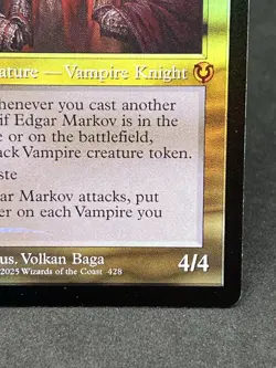 MTG Magic The Gathering Edgar Markov Innistrad Remastered Foil Retro Frame INR - Image 5