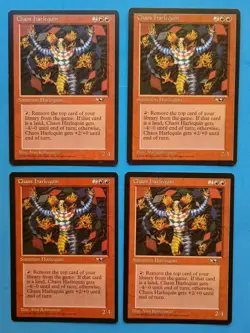 Magic the Gathering MTG Alliances CHAOS HARLEQUIN X 4 VLP/EX RARE 1996! - Image 1