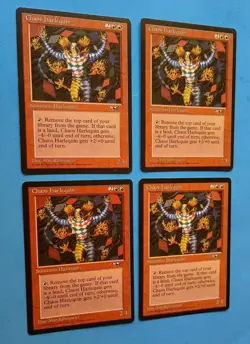 Magic the Gathering MTG Alliances CHAOS HARLEQUIN X 4 VLP/EX RARE 1996! - Image 2