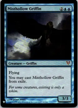 MTG Magic The Gathering Misthollow Griffin Foil Played See Scan - Image 1
