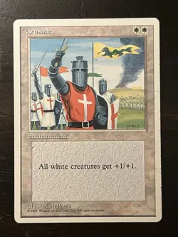 1 BANNED MTG Magic The Gathering Cruzade | Fourth Edition 4ED Moderate Play - Image 1