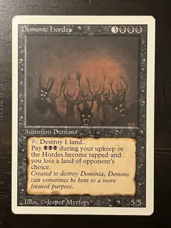 Magic the Gathering ~ MTG ~ 1x Demonic Hordes ~ LP ~ REVISED Reserve List - Image 1