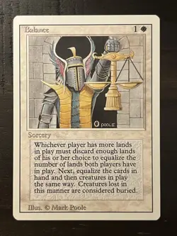 REVISED EDITION Vintage MtG Balance Near Mint - Image 1