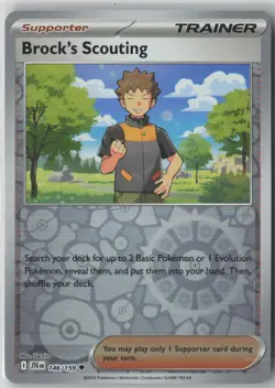 Brock's Scouting 146/159 Reverse Holo [Uncommon] Pokemon SV09: Journey Together - Image 1