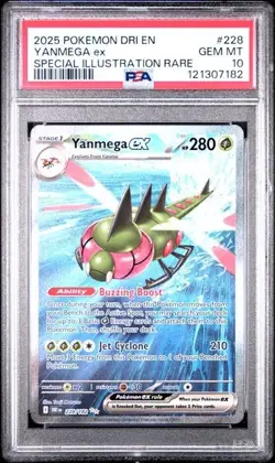 2025 POKEMON DRI EN-DESTINED RIVALS SPECIAL ILLUSTRATION RARE YANMEGA EX PSA 10 - Image 1