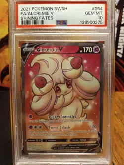 2021 Pokemon Shining Fates Alcremie V #064 PSA GEM MINT 10 - Image 1
