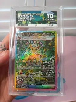 Leafeon Ex 200 Japanese Terastal Festival - ACE 10 Graded not psa Pokemon - Image 1