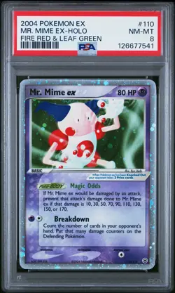 2004 POKEMON EX FIRE RED & LEAF GREEN #110 MR. MIME EX-HOLO PSA 8 - Image 1