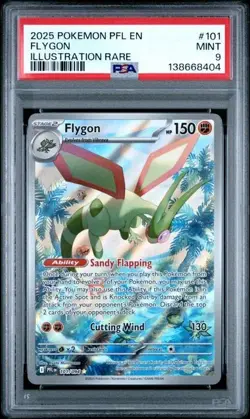 2025 POKEMON PFL EN-PHANTASMAL FLAMES ILLUSTRATION RARE #101 FLYGON PSA 9 - Image 1