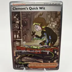 🔥Clemonts Quick Wit 243/191 Pokemon TCG Surging Sparks Special Illustration 🔥 - Image 1