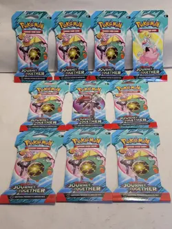 Lot Of 10 ~ Pokemon TCG Journey Together Sleeved Booster Packs Random Art - Image 1