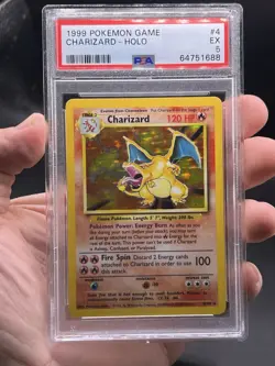 1999 Pokemon Base Set Unlimited Charizard 4/102 Holo Rare PSA 5 EX English WOTC - Image 3